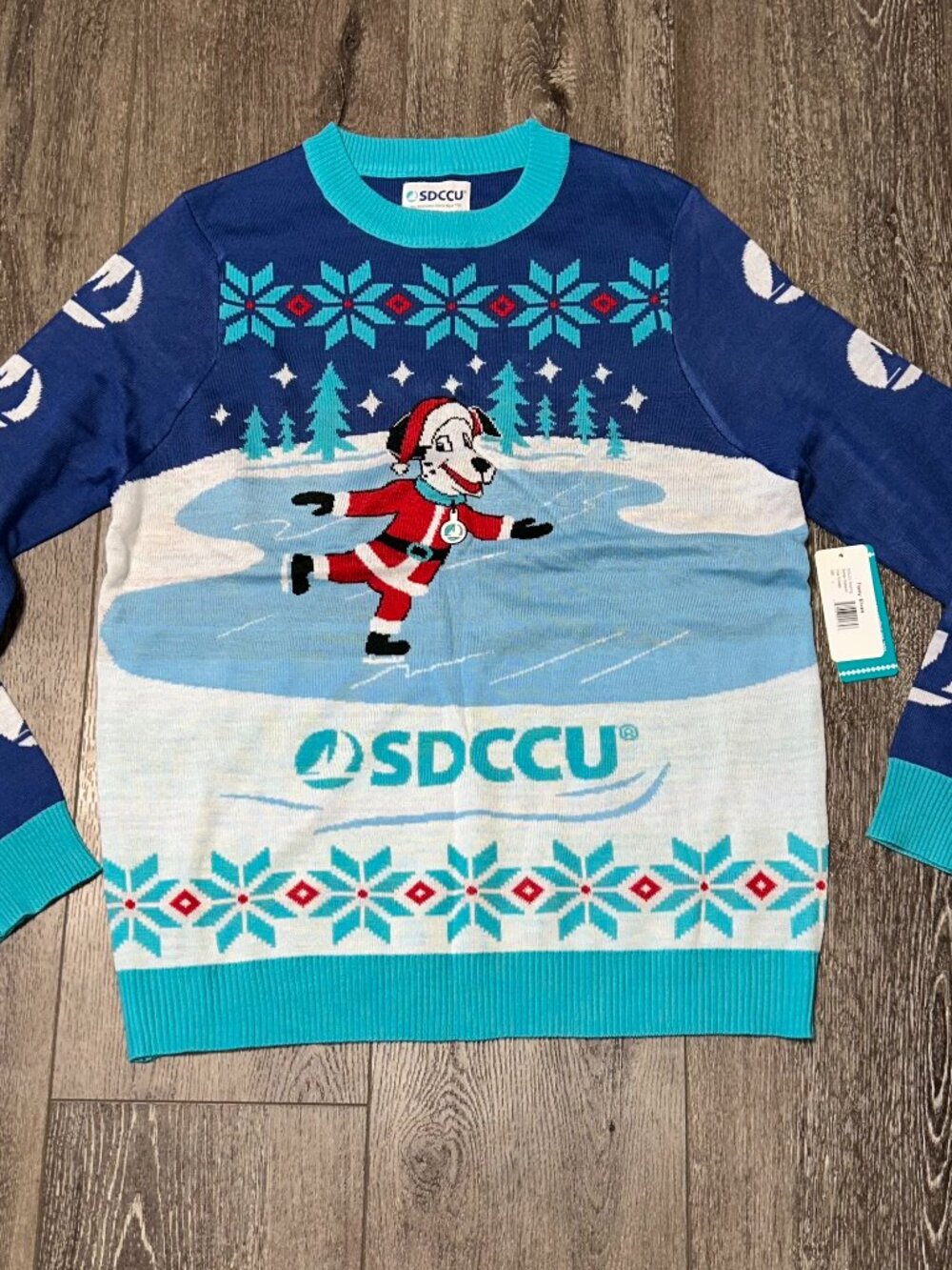 Tipsy Elves SDCCU Ugly Christmas Xmas Sweater SIZE L NWT NEW Exclusive Custom